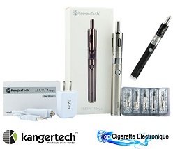 Coffret cigarette électronique puissante EMOW Mega 1600 mAh de KangerTech Chrome ou Noir