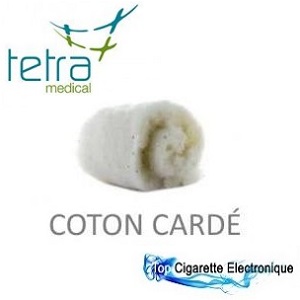 COTON CARDÉ ÉCRU -TETRA MEDICAL - 5 g, 20 g, ou 50 g